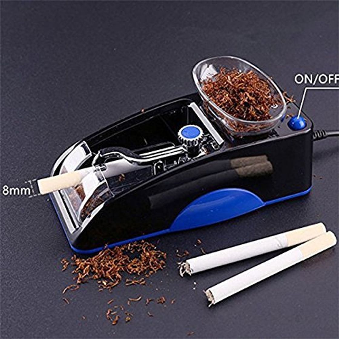 Producto Máquina de Tabaco Electrica Manual Automática Accesorios de Cigarrillos Color Azul