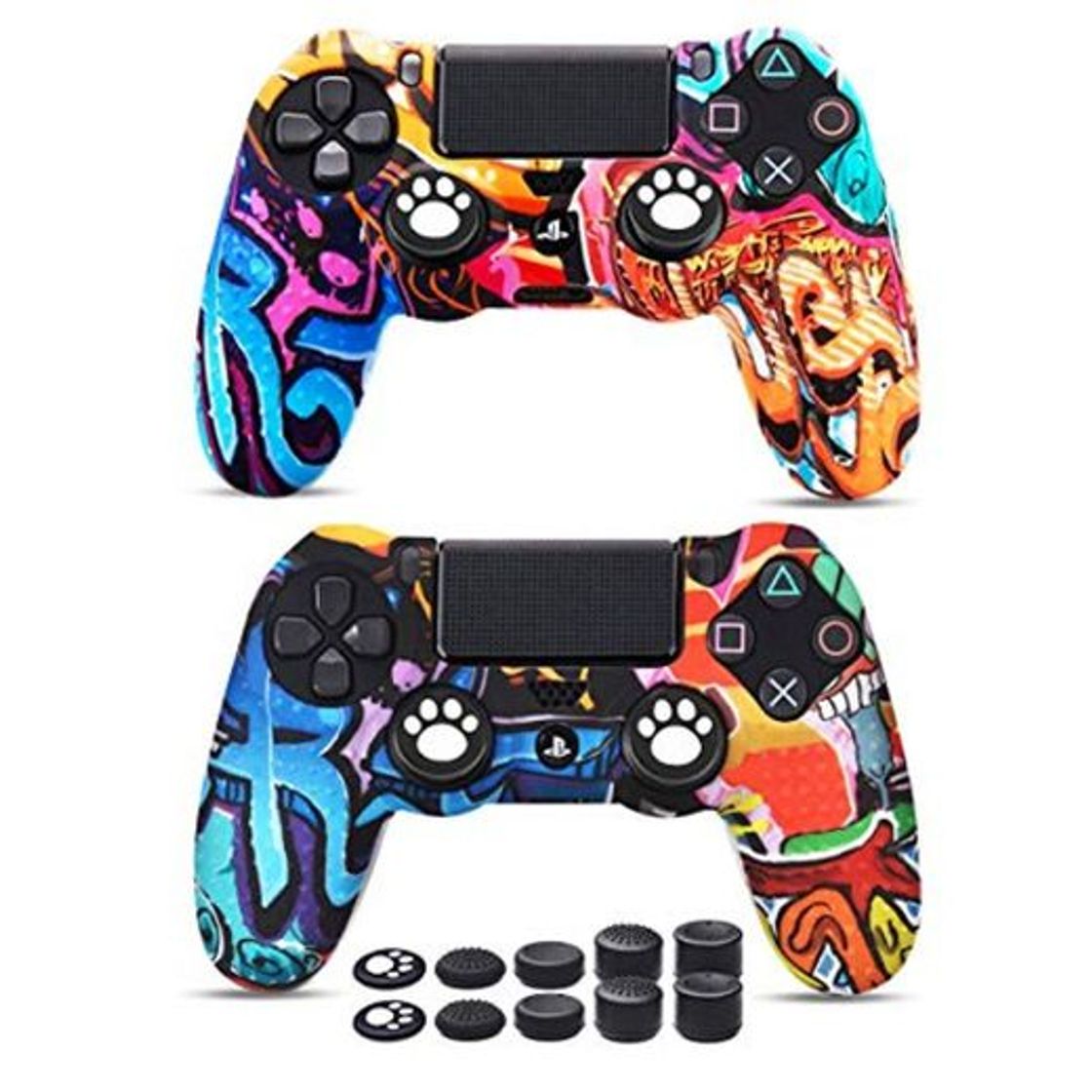 Social 6amLifestyle Funda Protectora Antideslizante de Silicona para Mando PS4, Carcasa para Sony
