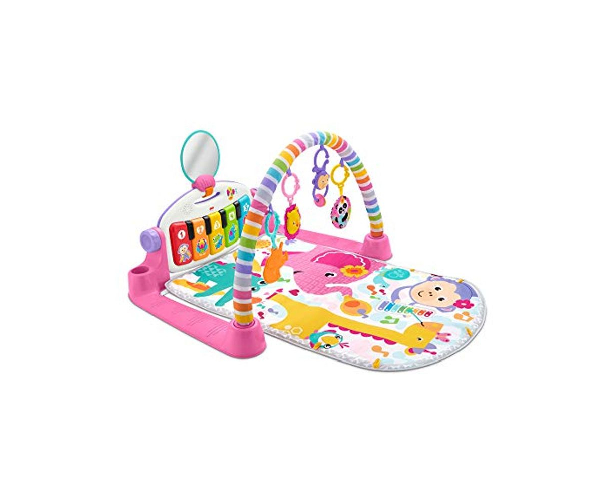 Social Fisher-Price-FWT25 Gimnasio Piano Pataditas Manta de Juego en inglés para bebé recién