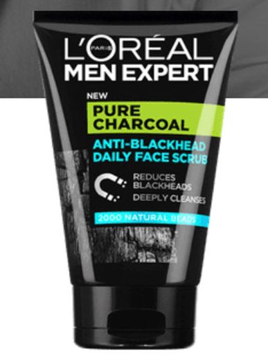 Pure Charcoal Limpiador facial exfoliante diario antipuntos negros