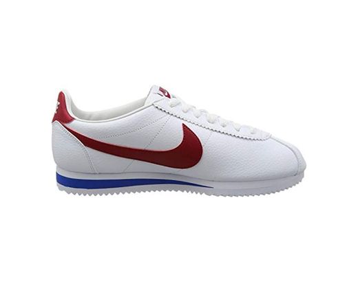 Nike Classic Cortez Leather, Zapatillas de Deporte Hombre, Varios Colores (White / Varsity Red Varsity Roya)
