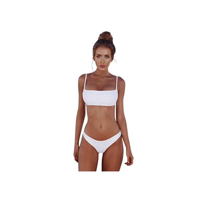 Product Conjunto de Bikini para Bandeau Bandeau Mujer Traje de baño brasileño Push-up