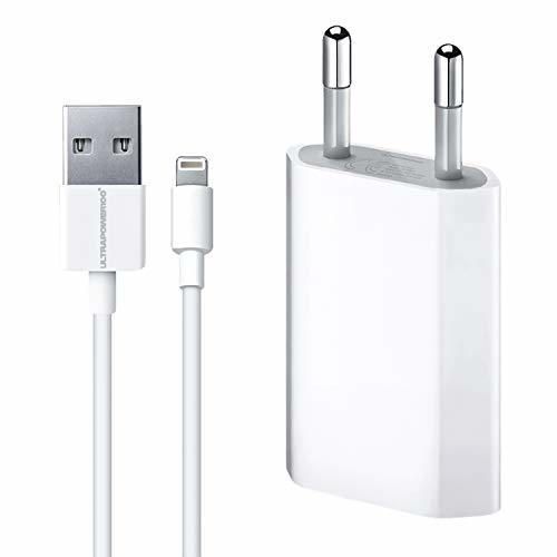 ultrapower100® Cargador de batería compatible con iPhone 1A 5 W 1400