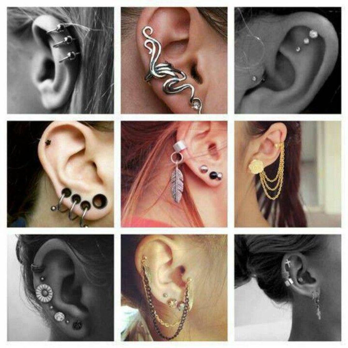 Fashion piercing oreja estilos y diseños