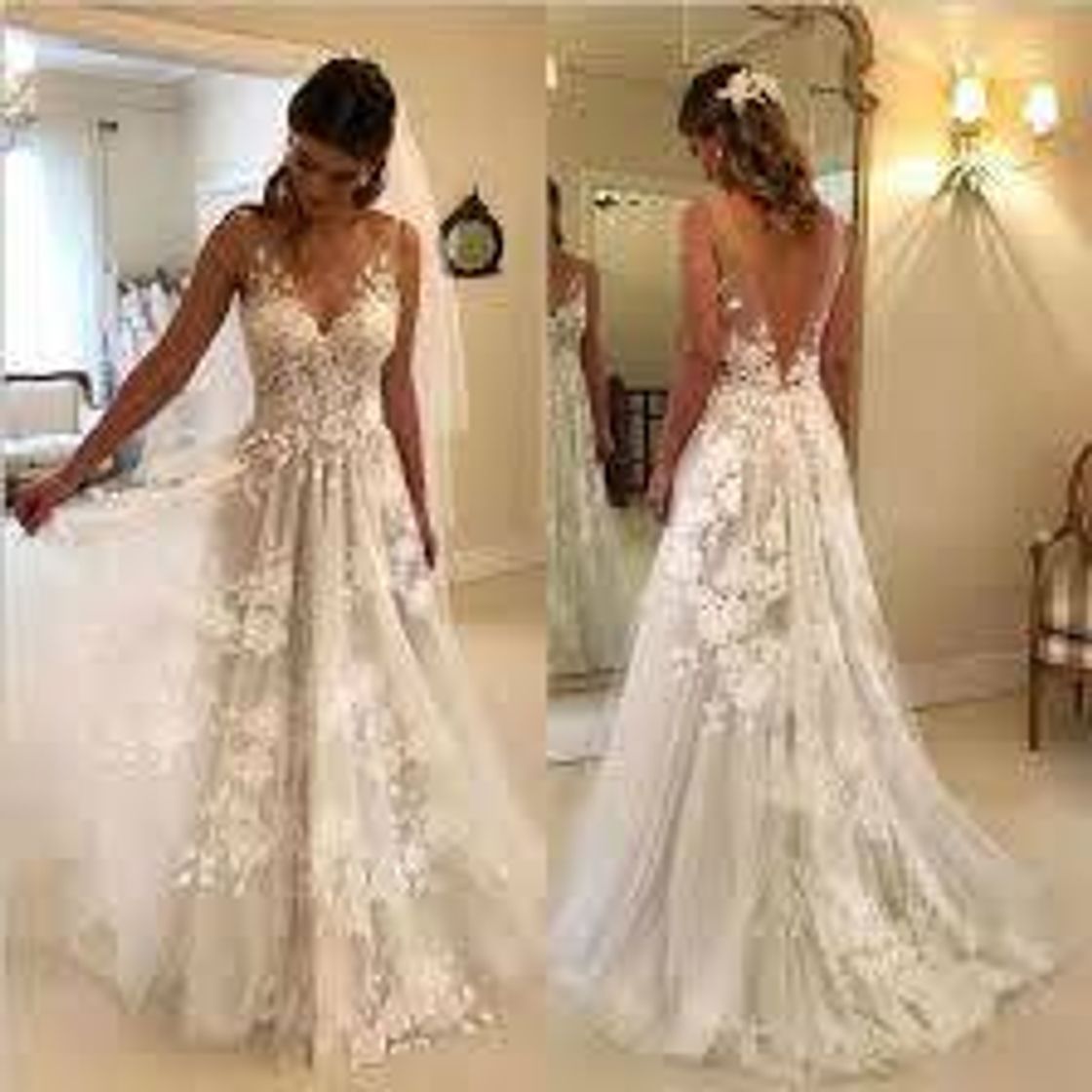 Fashion Vestido 👰 encaje 5