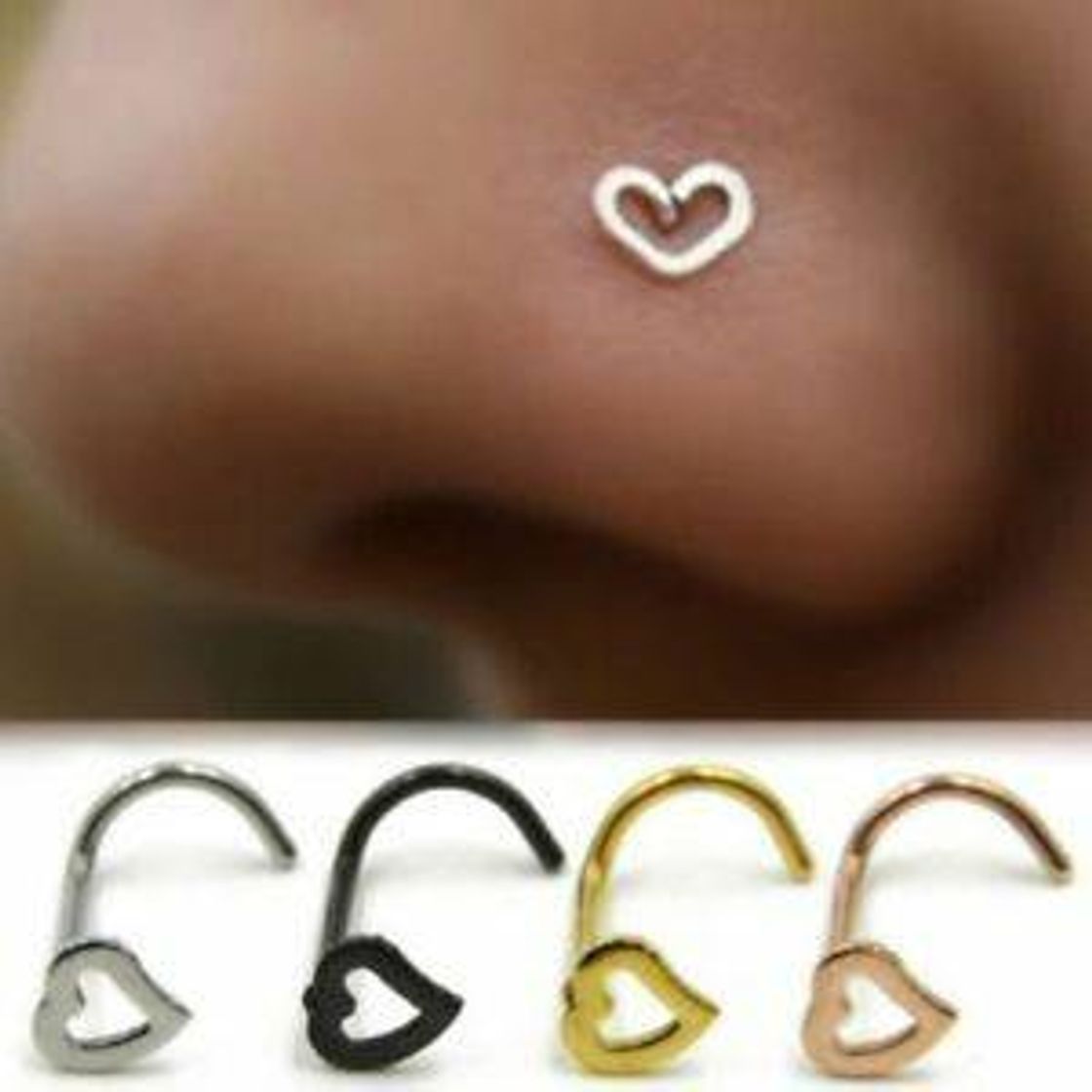 Fashion piercing corazón varios