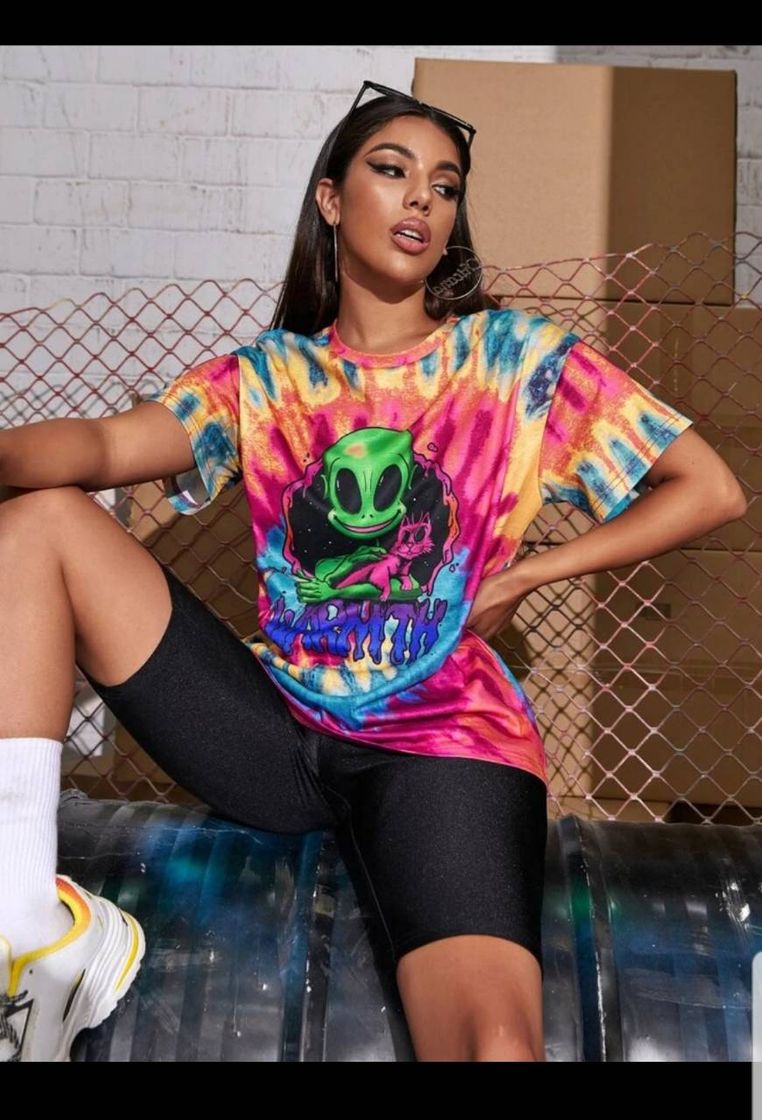 Social Camiseta con estampado extraterrestre 