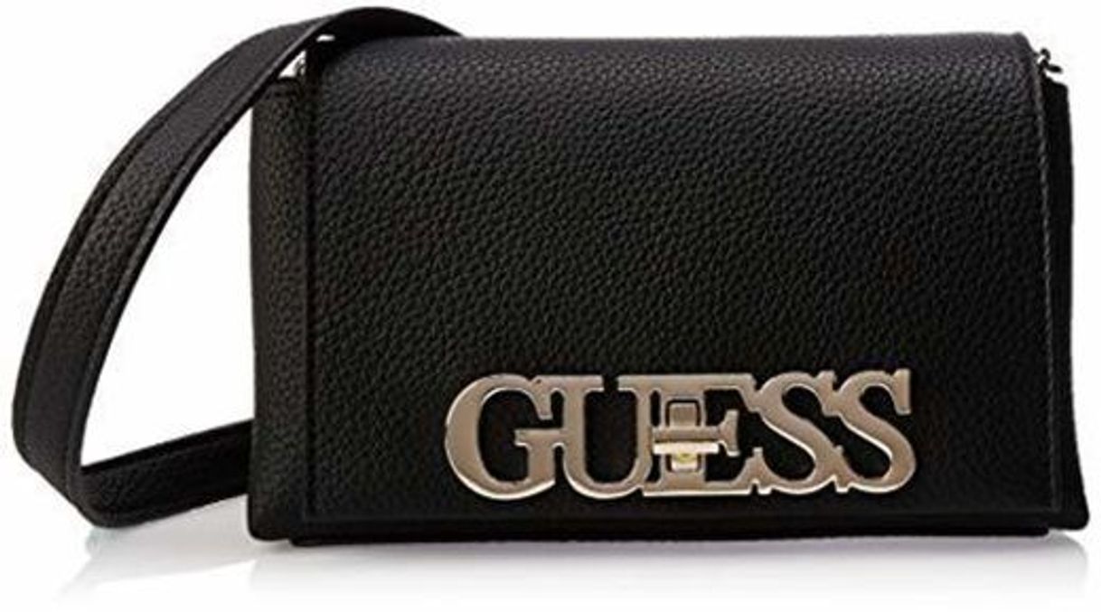 Social Guess Uptown Chic Mini Xbody Flap, Bolsa de mensajero para Mujer, Negro