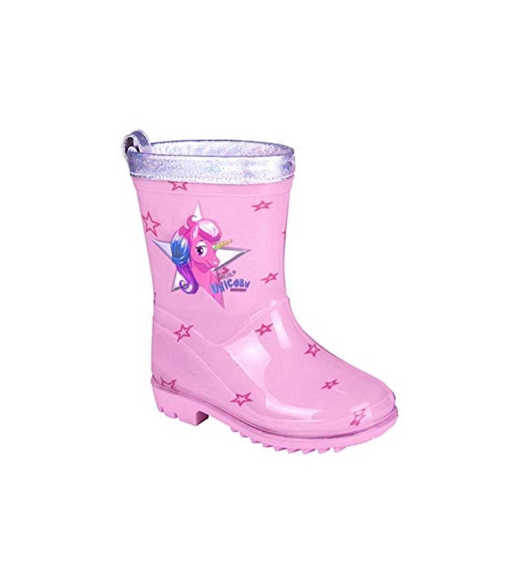 Fashion PERLETTI Botas de Agua para Niña Unicornio - Botines Impermeables de Moda