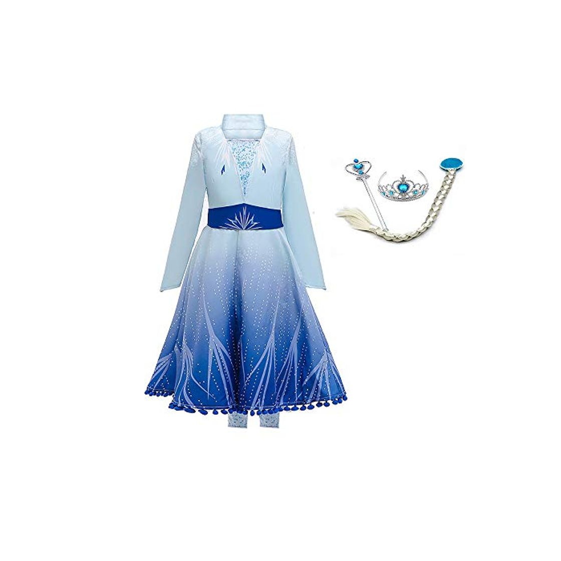 Products OwlFay Disfraz de Princesa Elsa Frozen Niñas Reino de Hielo Vestido de