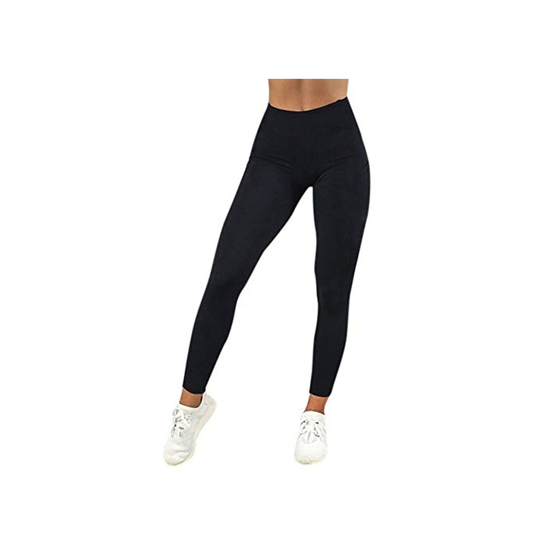 Producto VJGOAL Moda Casual de Mujer Color sólido Cintura Alta Leggings Gimnasio Deportes