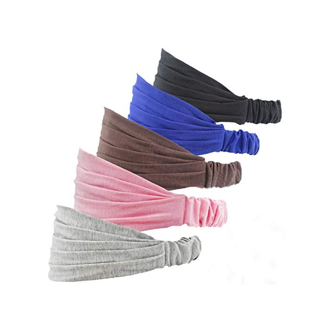 Product 5 Piezas Cintas Pelo Mujer Anchas Diademas Turbantes Mujer Elásticas Pañuelos Pelo Cabeza Mujer Turbante Pelo Mujer para Maquillaje Yoga Deporte Lavar Tu Cara