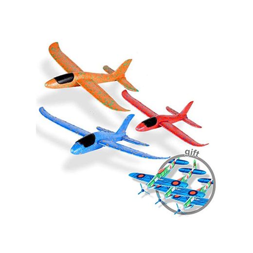 Ulikey 3 Pcs Planos de Espuma, Avión Planeador, Modelo de Avion Deportes