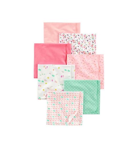 Simple Joys by Carter's Baby Girls paquete de 7 mantas de franela