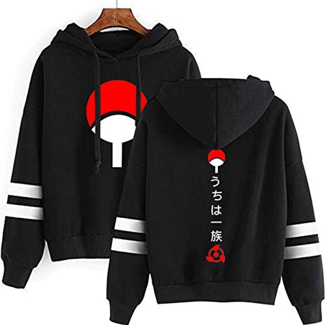 Fashion HUANHE Anime Naruto Hoodies Hombres Mujeres Harajuku Cool Uchiha Hatake Uzumaki Clan Badge Streetwear Sudaderas Sudadera con Capucha