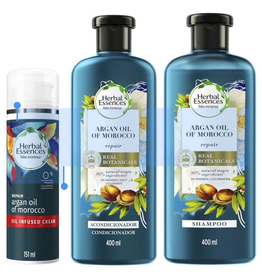 Fashion Herbal Essences Argan Oil Shampoo + Acondicionado y crema 