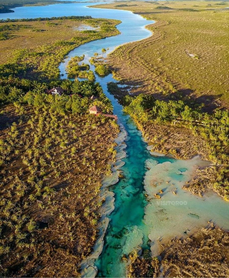 Lugar Los Rapidos laguna de Bacalar