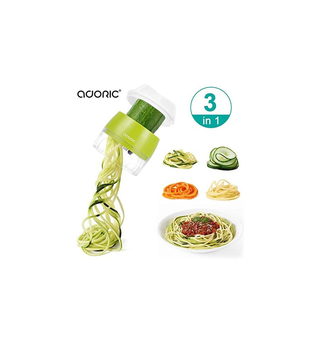 Producto ADORIC Cortador de Verdura 3 en 1 Rallador de Verduras Calabacin Pasta