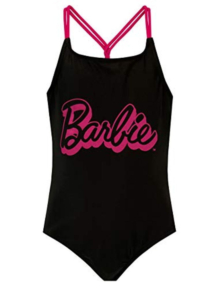 Moda Barbie Bañador para Niñas Negro 7