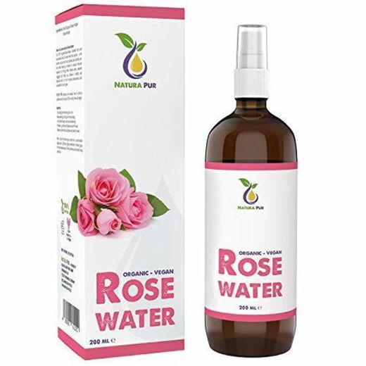 NATURA PUR Agua de Rosas Natural en Spray 200 ml - Hidrolato