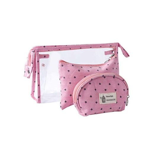 Bolsas de Cosméticos Mujer Bolsa de Maquillaje de Tocador Transparente para Viajes