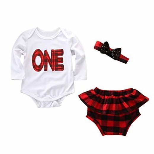 QinMM Conjunto de Body de bebé niñas 0-3 años