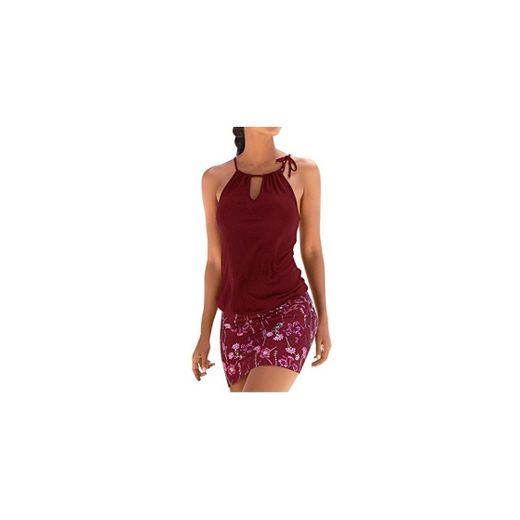 Logobeing Ropa de Mujer Vestidos Falda Chaleco Vestido Mini Playa Sin Mangas