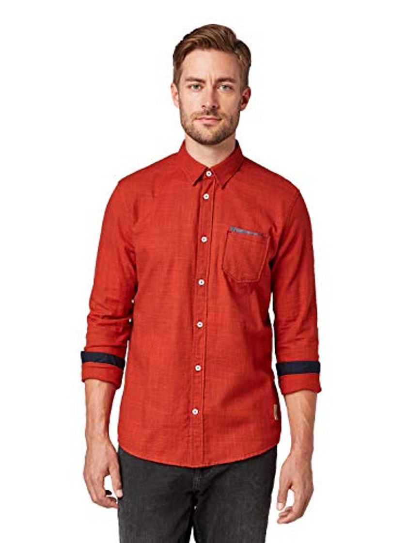 Moda Tom Tailor Ray Two Tone Slub Rojo L