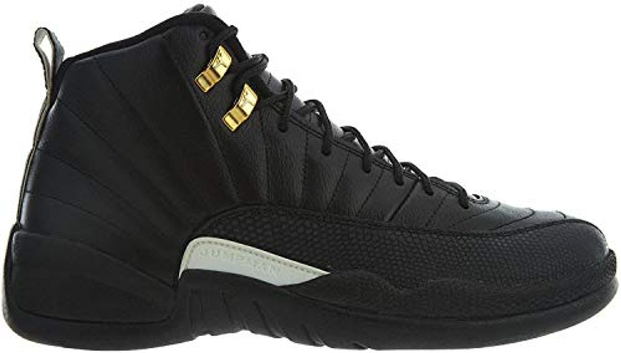 Fashion Nike Air Jordan 12 Retro, Zapatillas de Baloncesto para Hombre, Negro/Blanco/Dorado