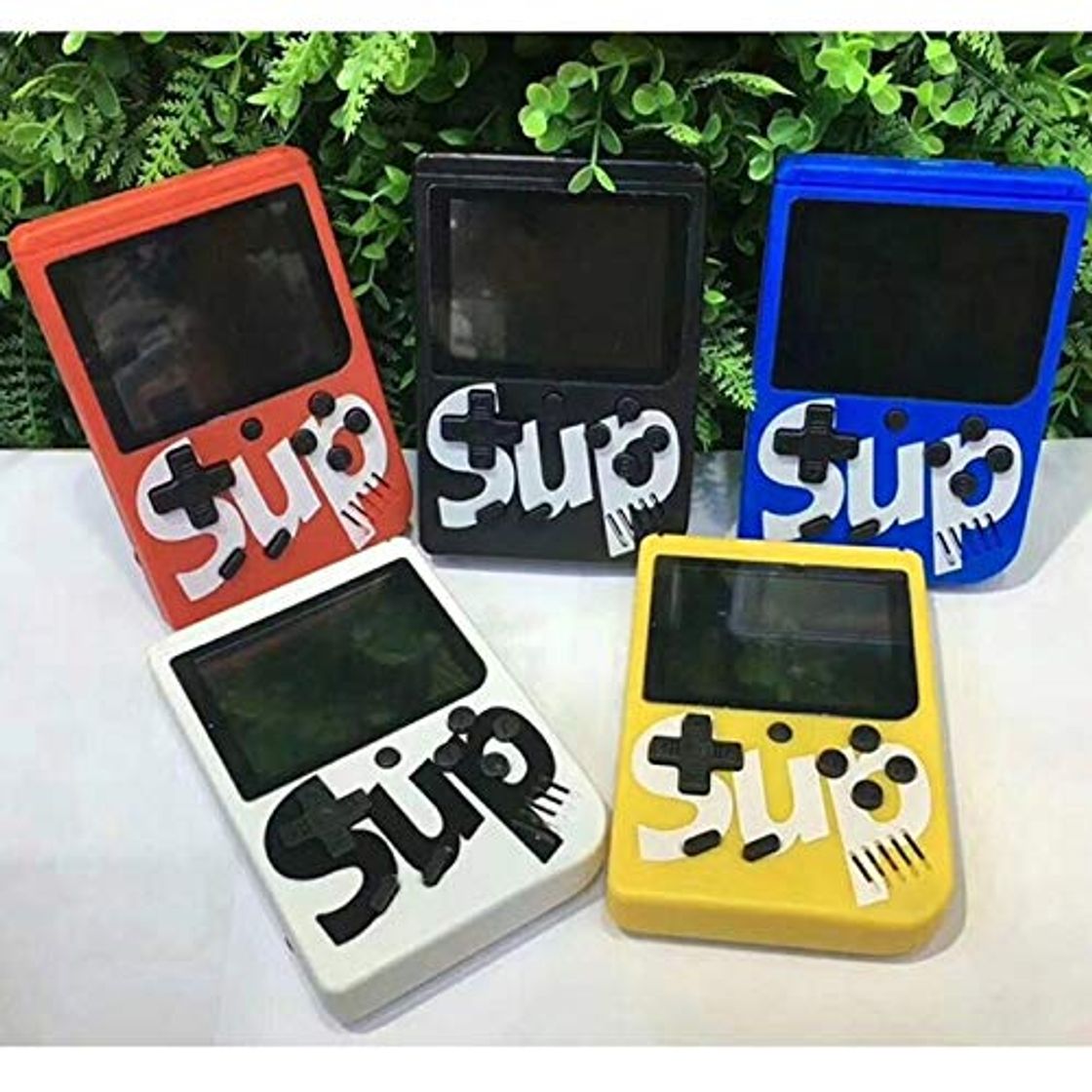 Producto MINI CONSOLA RETRO SUP VIDEJUEGOS 8 BIT PORTÁTIL PANTALLA LCD HD GAME BOX CON 400 JUEGOS CLÁSICOS COLOR AMARILLO