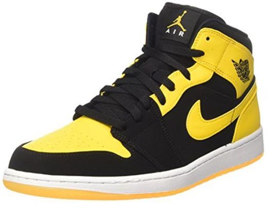 Nike Air Jordan 1 Mid Se, Zapatos de Baloncesto para Hombre, Negro