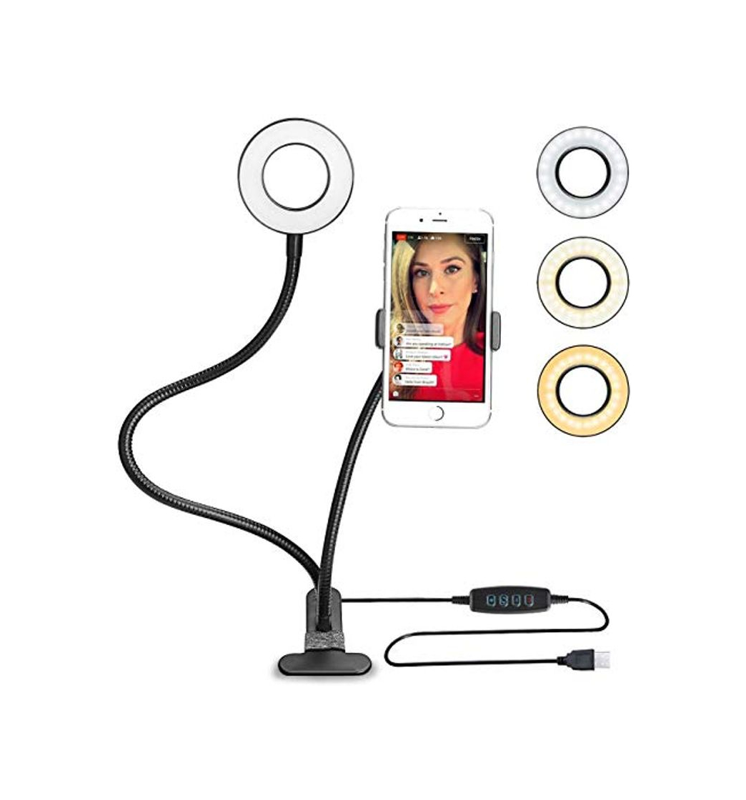 Product Selfie LED Light con Soporte(Negro)