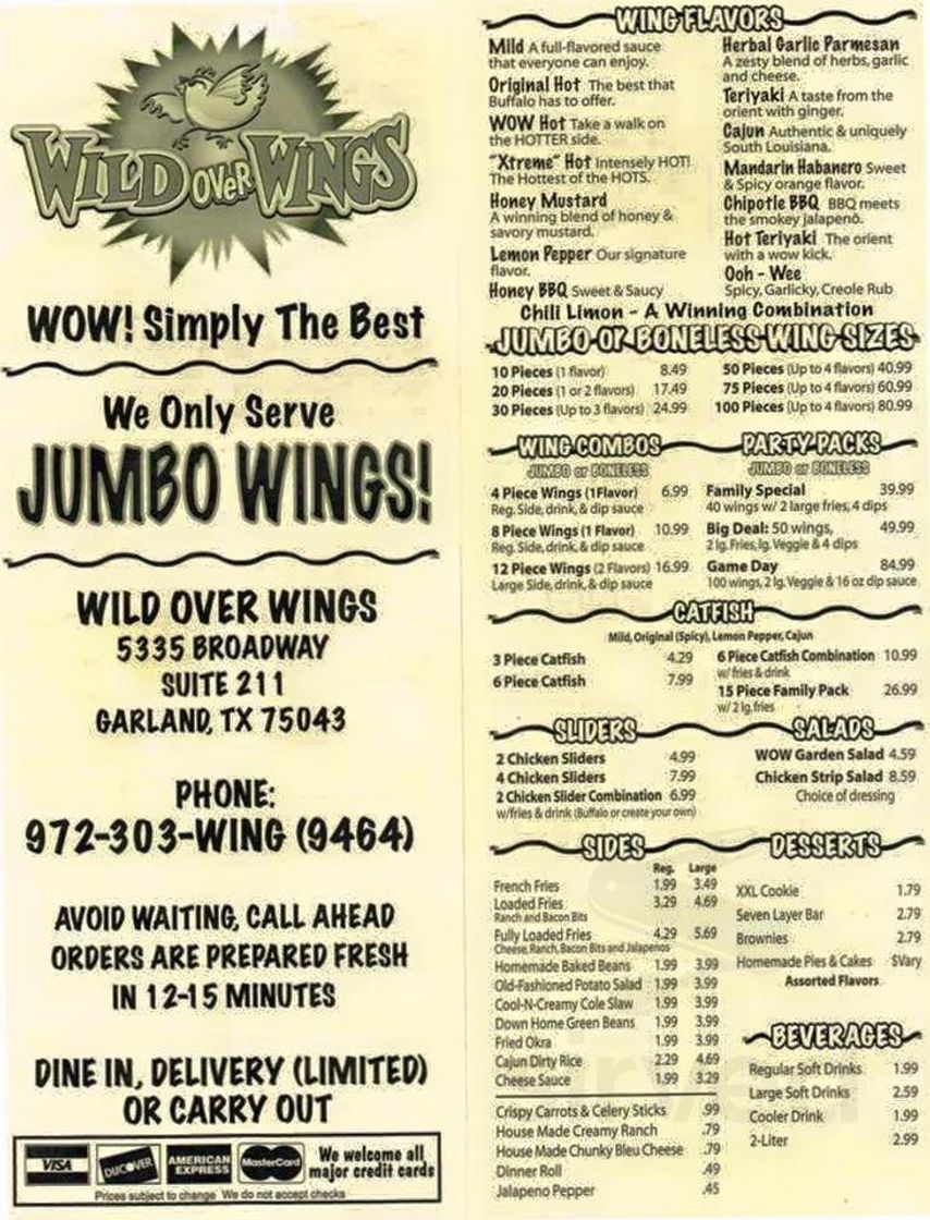 Restaurantes Wild Over Wings