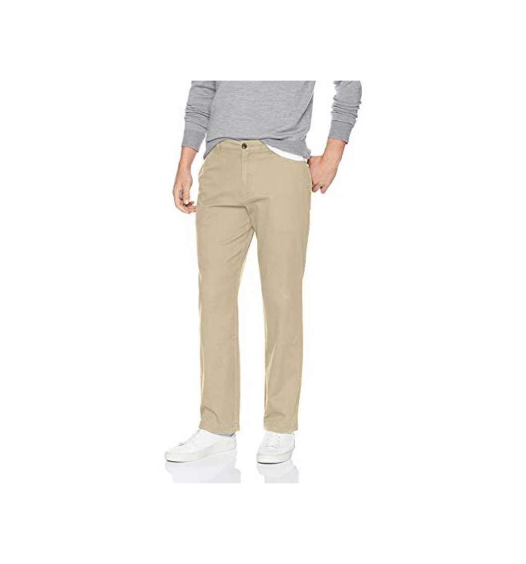 Moda Amazon Essentials - Pantalones sueltos informales para hombre, color caqui, Beige