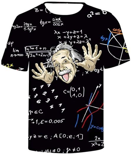 Zounghy Camiseta Einstein Ecuación E=Camiseta de Arte MCT-Top Estampado para Hombre -