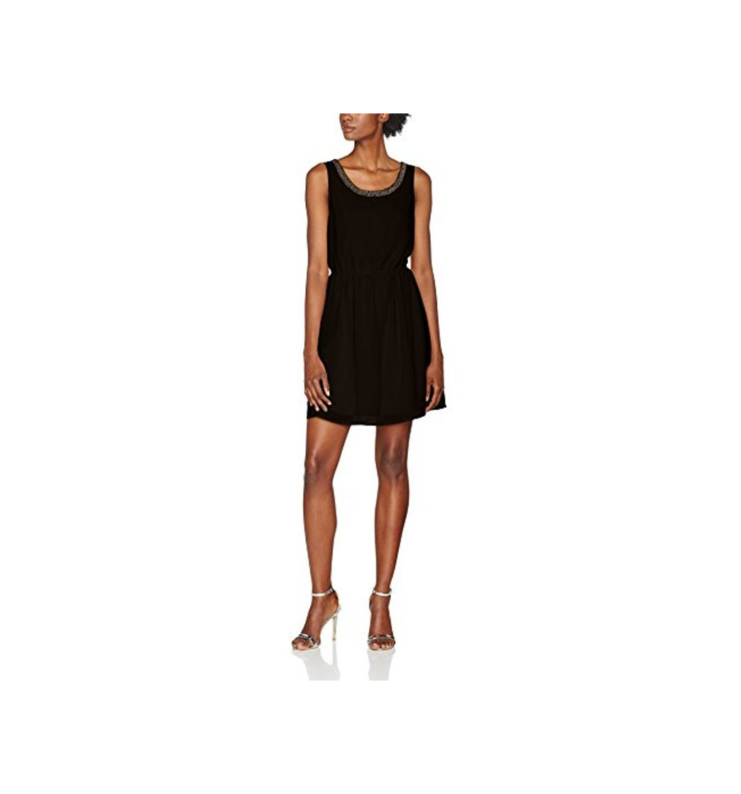 Moda Only Onlthea Sarah S/l Dress Wvn Vestido, Negro