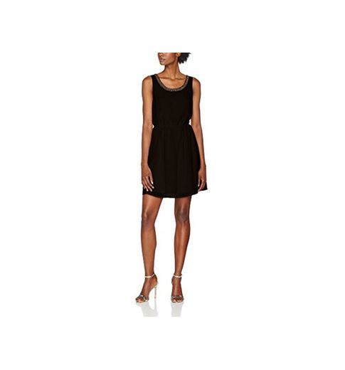 Only Onlthea Sarah S/l Dress Wvn Vestido, Negro