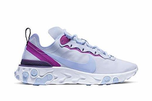 NIKE React Element 55 Football Grey/Psychic Blue-Hyper Violet