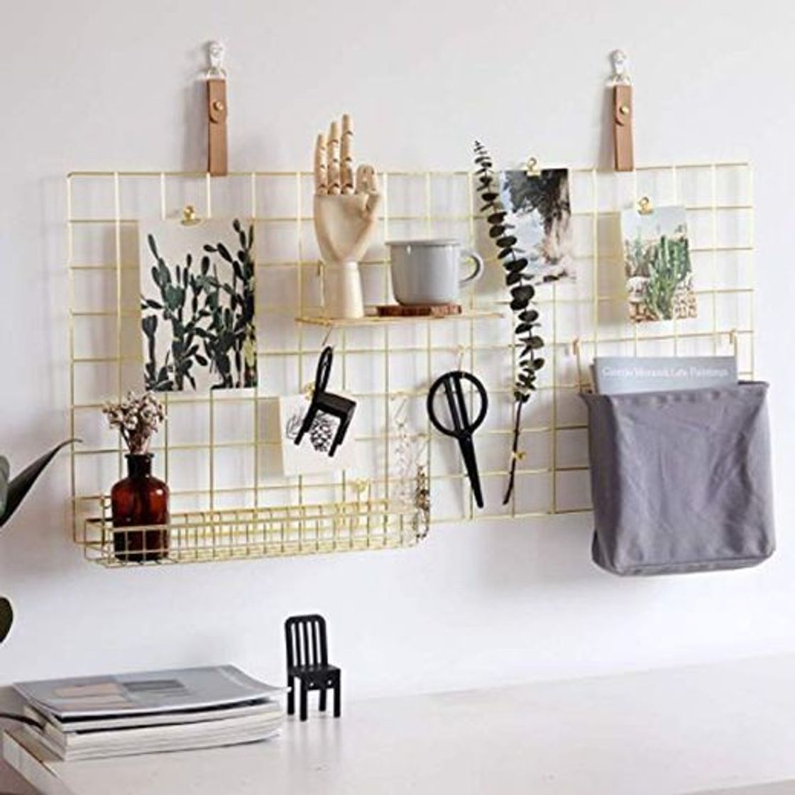 Social WUZILIN - Estante de Rejilla de Pared para Manualidades, de Hierro, para