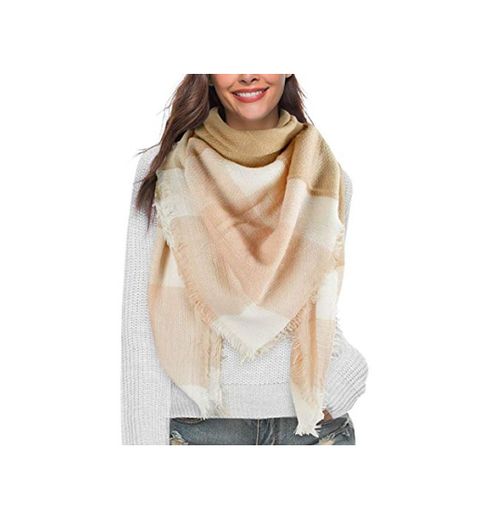 heekpek Bufandas Mujer Invierno Grib Grande Chal Cálido Moda Bufandas Largas de