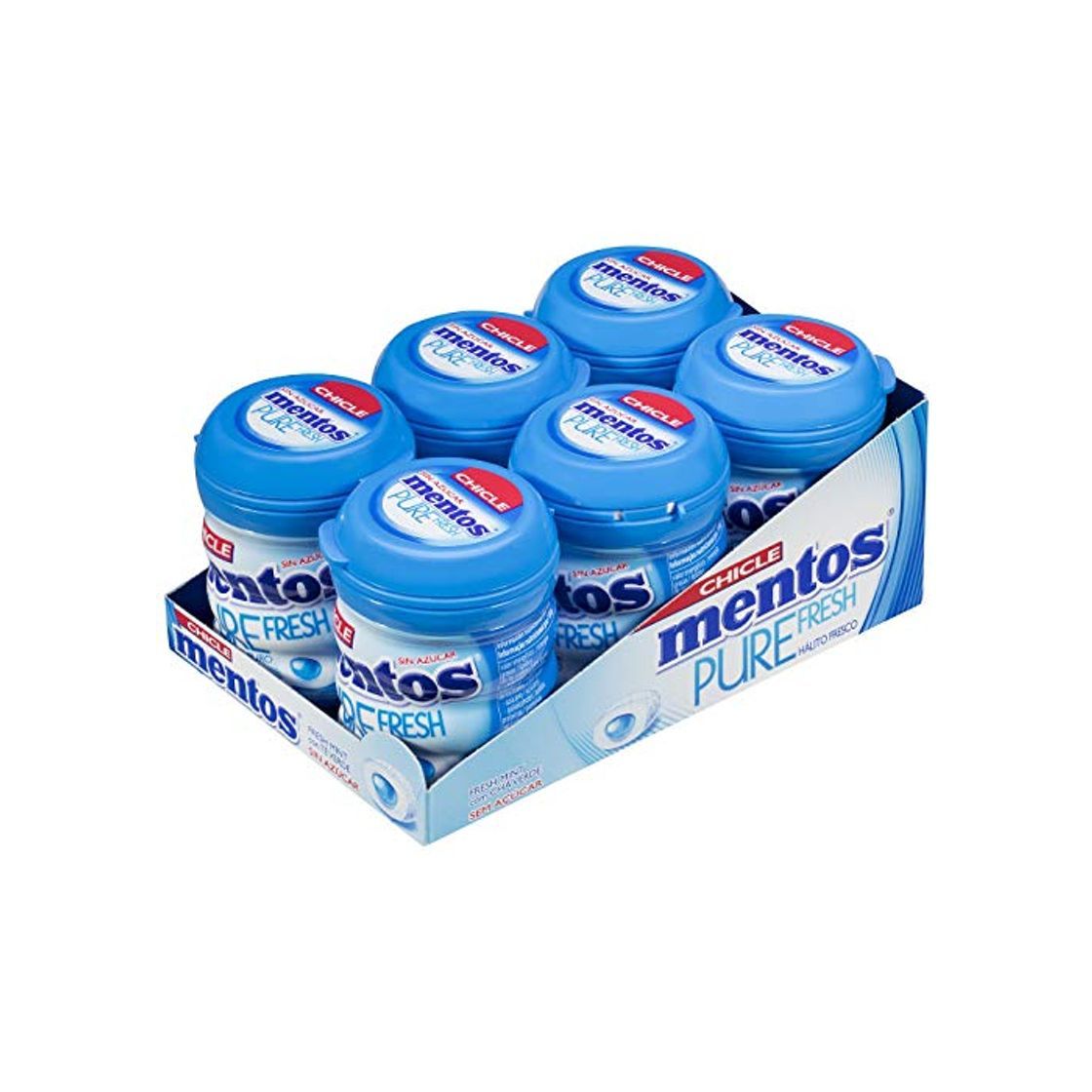 Social Mentos Chicle Sin Azúcar Pure Fresh Bote con Sabor a Menta