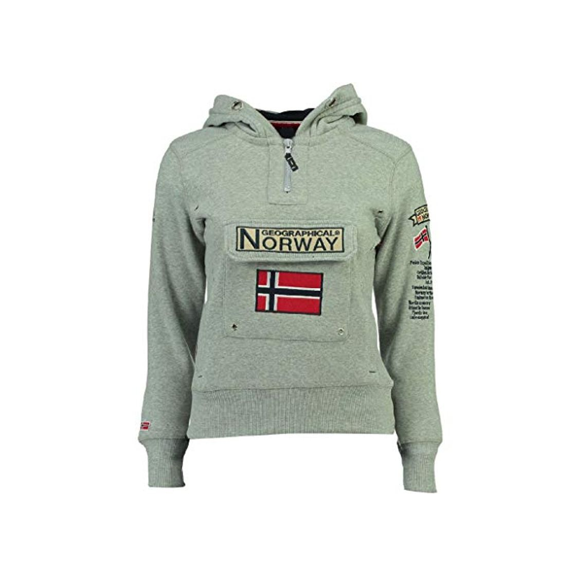 Social Geographical Norway Sudadera Mujer GYMCLASS A Gris Melange M