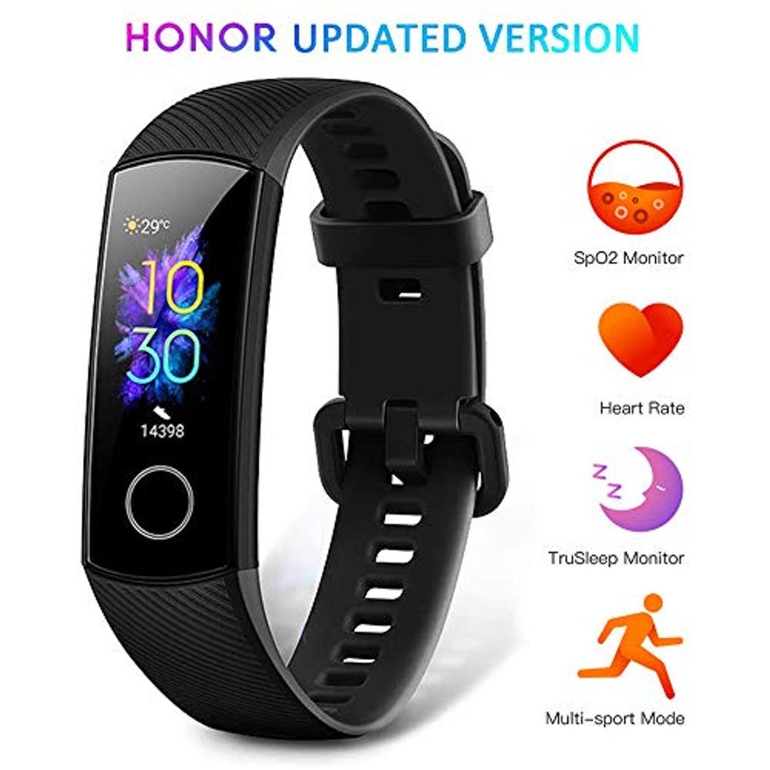 Social HONOR Band 5 Smartwatch Pulsera de Actividad con Pulsómetro Mujer Hombre