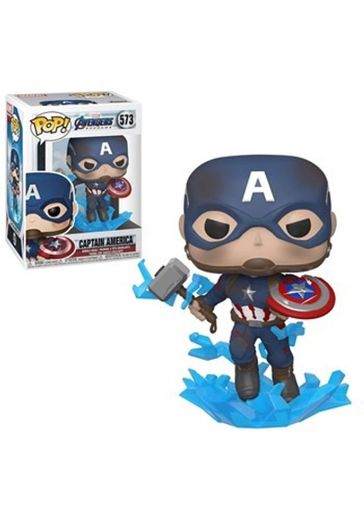 POP! Marvel: Endgame- Captain America w/ Broken Shield & Mjoinir ...