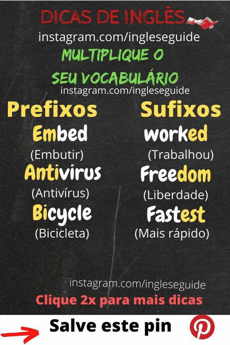 Fashion Prefixos e sufixos ex 