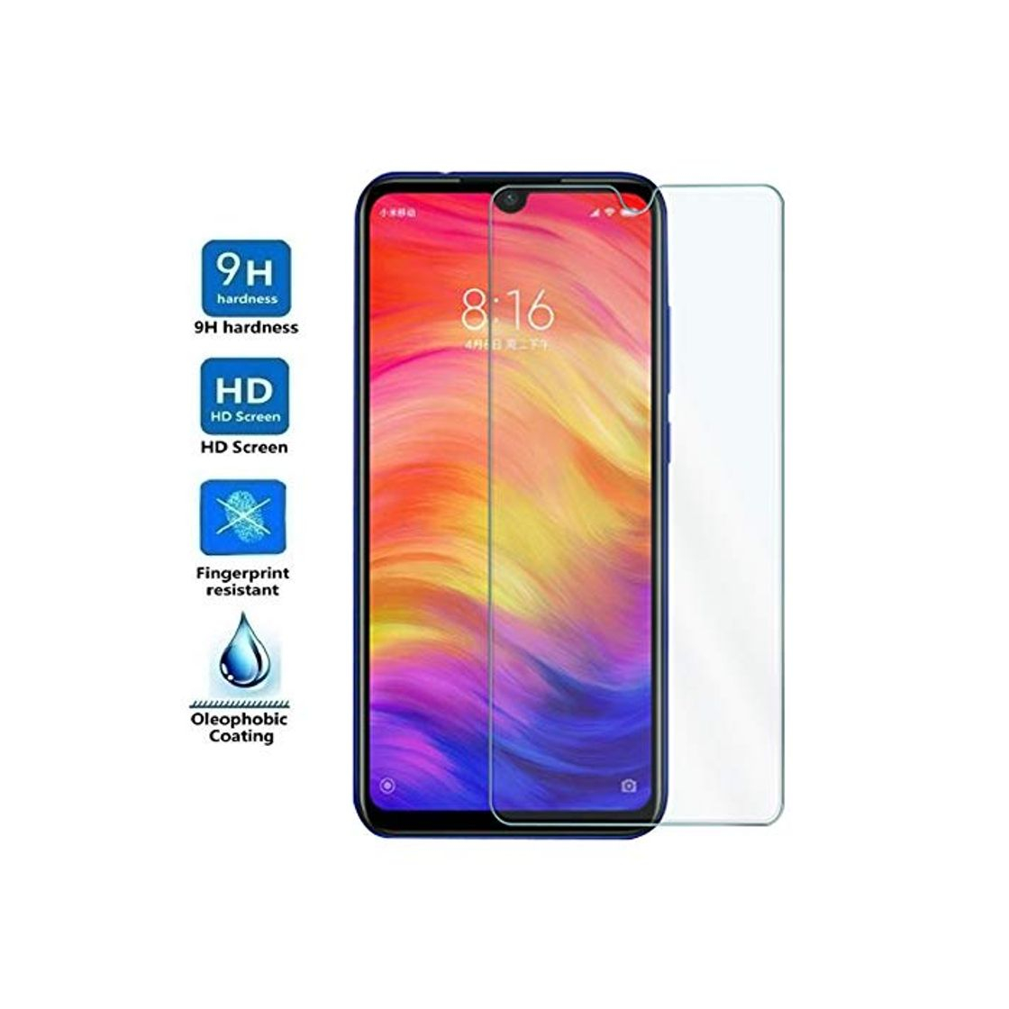 Producto Protector de Pantalla para XIAOMI REDMI Note 8 - Note 7-7 Pro