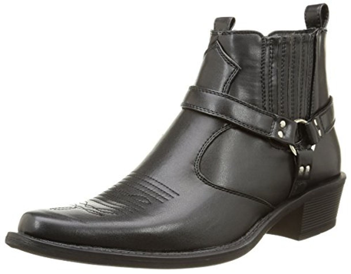 Fashion Us Brass Eastwood Botas Vaquero, Color Negro, Talla 43 EU