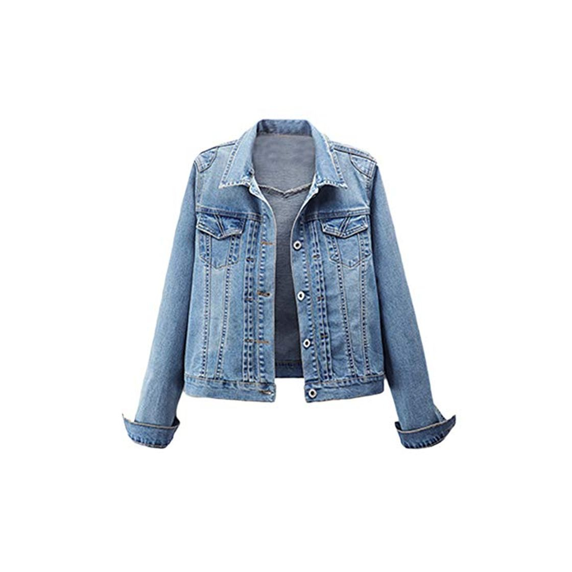 Social LaoZanA Chaqueta Vaquera De Mujer Chaquetas De Mezclilla Corta Tallas Grandes Outwear