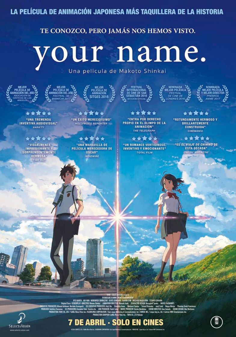 Moda Película your name