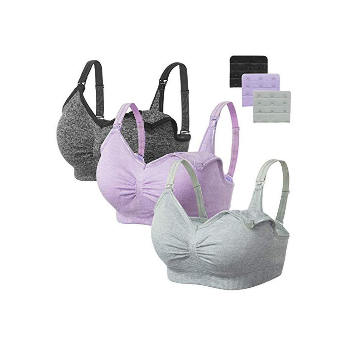 Social HBselect Sostén De Lactancia Sin Costuras Set 3 pcs Multicolor